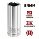 Powerbuilt 1/2 Inch Drive x 24 MM 6 Point Deep Socket - 640840