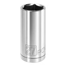 Powerbuilt 1/2 Inch Drive x 27 MM 6 Point Deep Socket - 640841