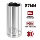 Powerbuilt 1/2 Inch Drive x 27 MM 6 Point Deep Socket - 640841