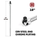 Powerbuilt 1/2 Inch Drive 18 Inch Flex Handle - 640853