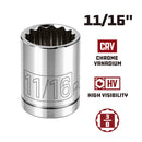 3/8 in. Dr. Sockets - SAE Shallow - 12 Pt.