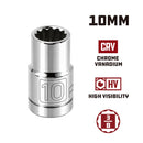 3/8 in. Dr. Sockets - Metric Shallow - 12 Pt.