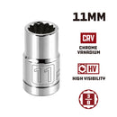 3/8 in. Dr. Sockets - Metric Shallow - 12 Pt.