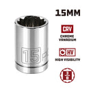 3/8 in. Dr. Sockets - Metric Shallow - 12 Pt.