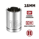 3/8 in. Dr. Sockets - Metric Shallow - 12 Pt.