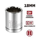 3/8 in. Dr. Sockets - Metric Shallow - 12 Pt.