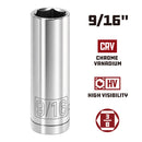Powerbuilt 3/8 Inch Drive x 9/16 Inch 6 Point Deep Socket - 641203