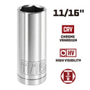 Powerbuilt 3/8 Inch Drive x 11/16 Inch 6 Point Deep Socket - 641205