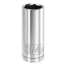 Powerbuilt 3/8 Inch Drive x 3/4 Inch 6 Point Deep Socket - 641206