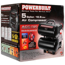 5 Gallon Twin Tank 2 HP Air Compressor with ACC