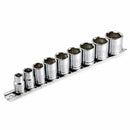 9 Piece 3/8 in. Dr. SAE 6 Pt. Shallow Socket Set