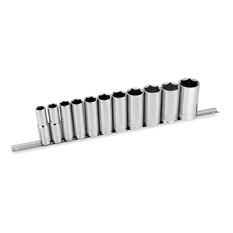 Powerbuilt 11  pc. 1/2" Drive SAE Deep Socket Set   6 Pt. - 641747