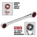 Powerbuilt Ratcheting Double Box-End E-Star Wrench - E6/E8 - 641759