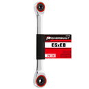 Powerbuilt Ratcheting Double Box-End E-Star Wrench - E6/E8 - 641759