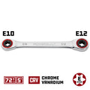 Powerbuilt Ratcheting Double Box-End E-Star Wrench - E10/E12 - 641760