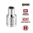1/2 in. Dr. Sockets - Metric Shallow -  12 Pt.