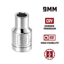 1/2 in. Dr. Sockets - Metric Shallow -  12 Pt.