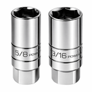 Powerbuilt 2 Piece 3/8 Inch Magnetic Spark Plug Socket Set - 641870