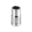 Powerbuilt 1/2 Inch Drive x 9/16 Inch 12 Point Shallow Socket - 642001