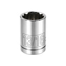 Powerbuilt 1/2 Inch Drive x 13/16 Inch 12 Point Shallow Socket - 642004