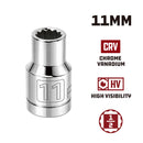 Powerbuilt 1/2 Inch Drive x 11 MM 12 Point Shallow Socket - 642030