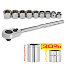 Powerbuilt 10 Piece 3/8-Inch Drive SAE Low Profile Socket Set