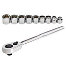 Powerbuilt 10 Piece 3/8-Inch Drive Metric Low Profile Socket Set - 642050