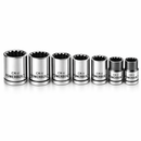 Powerbuilt 7 Piece 3/8 Inch Drive Universal Socket Set with Tray - 642054