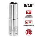 1/2 in. Dr. Sockets - SAE Deep - 6 Pt.
