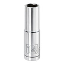 Powerbuilt 1/2 Inch Drive x 14 MM 6 Point Deep Socket - 642208