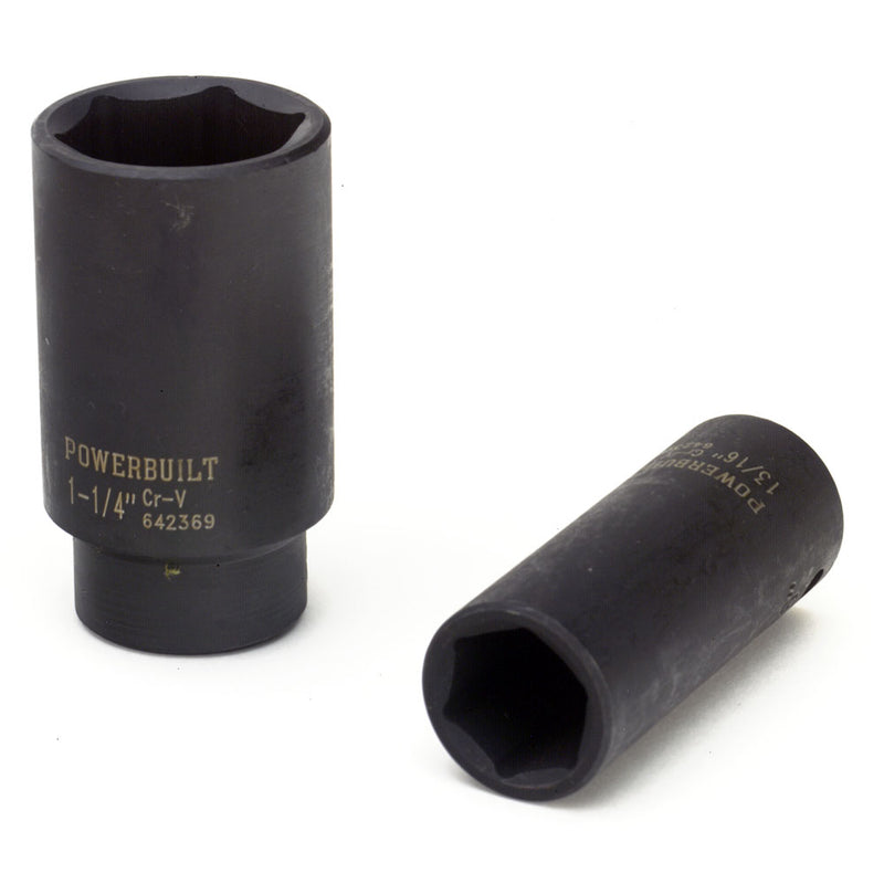 Powerbuilt 1/2" Drive 6 Pt. SAE Deep Impact Socket 1 1/4" - 642369