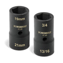 2 Piece Double-End SAE and Metric Lug Nut Socket Set