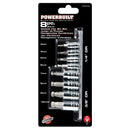Powerbuilt 8 Piece 3/8 Inch Drive Metric Ball End Hex Bit Set - 642403