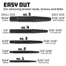 Powerbuilt 10 Piece Drill and Screw Extractor Set - 642665