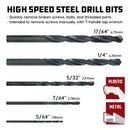Powerbuilt 10 Piece Drill and Screw Extractor Set - 642665