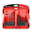 Powerbuilt 10 Piece Drill and Screw Extractor Set - 642665