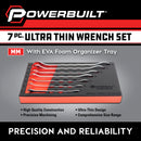 Powerbuilt 7 Piece Ultra-Thin Wrench Set - 642832ECE