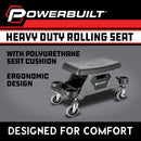 Powerbuilt Heavy Duty Rolling Seat With Cushion Seat - 642924ECE