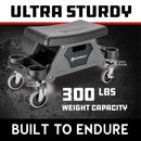 Powerbuilt Heavy Duty Rolling Seat With Cushion Seat - 642924ECE