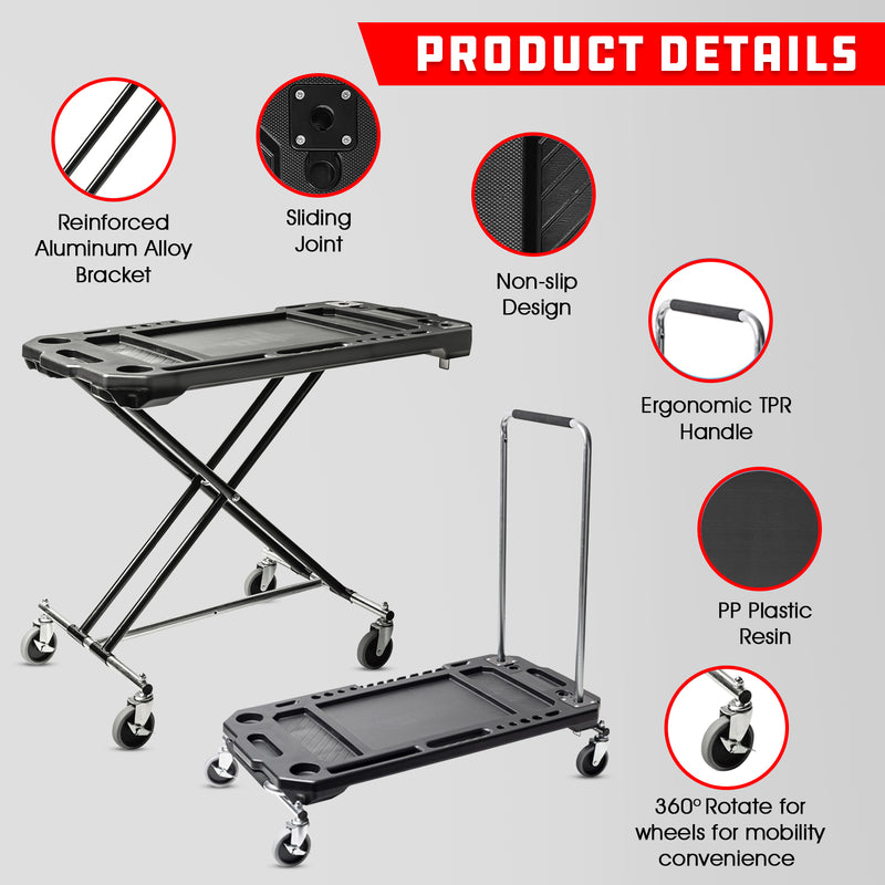 Powerbuilt 3-in-1 Heavy-Duty Work Table Dolly Cart - 642928ECE