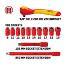 Powerbuilt 13 Piece 3/8-Inch Drive VDE Ratchet And Socket Set - 642937