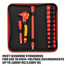 Powerbuilt 13 Piece 3/8-Inch Drive VDE Ratchet And Socket Set - 642937