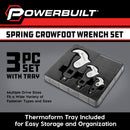 Powerbuilt 3 Piece Spring Crowfoot Wrench Set - 642963