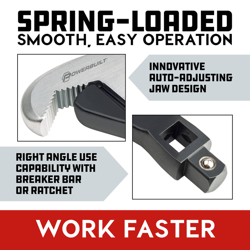 Powerbuilt 3 Piece Spring Crowfoot Wrench Set - 642963