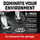 Powerbuilt Big Wheel Heavy Duty Mechanic's Rolling Seat - 642965ECE