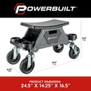 Powerbuilt Big Wheel Heavy Duty Mechanic's Rolling Seat - 642965ECE
