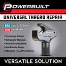 Powerbuilt Universal Thread Repair Tool 5/32" - 3/4" SAE / 4 - 19mm Metric - 643030ECE