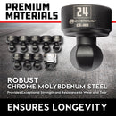 Powerbuilt 9 Piece 1/2 Inch Drive Metric Quick-Change Swivel Socket Set with Adapter - 643031ECE