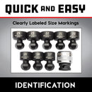 Powerbuilt 9 Piece 1/2 Inch Drive Metric Quick-Change Swivel Socket Set with Adapter - 643031ECE