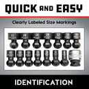 Powerbuilt 15 Piece 1/2 Inch Drive Metric Quick-Change Swivel Socket Set with Adapter - 643032ECE